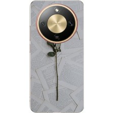 TechTree Honor Magic 8 Lite Uyumlu Kırmızı Gül Baskılı Silikon Kılıf