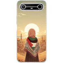 TechTree Tecno Spark Slim 5g Uyumlu Filistine Özgürlük Kız Baskılı Silikon Kılıf