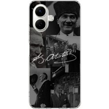 TechTree Tecno Spark Go 2 Uyumlu Kemal Atatürk Imza Baskılı Silikon Kılıf