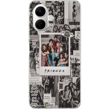 TechTree Infinix Smart 10 Uyumlu Friends Nostalji Tasarımlı Tasarımlı Baskılı Silikon Kılıf