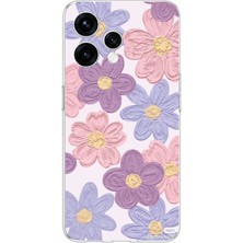 TechTree Oppo  Reno 15 - Reno 15F Uyumlu Renkli Papatyalar Sulu Boya Baskılı Silikon Kılıf