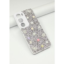 FoxPower Vivo Y18 Kılıf Taşlı Gül Desenli Silikon Kılıf