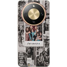 TechTree Honor Magic 8 Lite Uyumlu Friends Nostalji Tasarımlı Tasarımlı Baskılı Silikon Kılıf