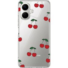 TechTree Infinix Smart 10 Uyumlu Kirazlar Tasarımlı Baskılı Silikon Kılıf