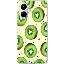 TechTree Infinix Smart 10 Uyumlu Yeşil Kivi Dilimleri ve Kalp Çekirdek Baskılı Silikon Kılıf
