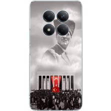 TechTree Redmi Note 15 Pro Plus Uyumlu Bulutların Üzerindeki Lider Kalpaklı Atatürk Baskılı Silikon Kılıf