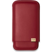 Davidoff Iconic Seri Deri Puro Kılıfı Kırmızı Gold 3lüi 64 Ring