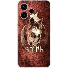 TechTree Oppo  Reno 15 - Reno 15F Uyumlu Göktürk Yazılı ve Bozkurt Desenli Baskılı Silikon Kılıf