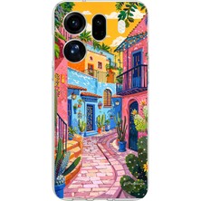 TechTree Oppo Find X9 Pro Uyumlu Renkli Sanat Sokak Silikon Kılıf Baskılı Silikon Kılıf