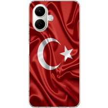 TechTree Infinix Smart 10 Uyumlu Türk Bayrağı Baskılı Silikon Kılıf