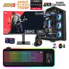 Apphirex Prime 59X Ryzen 5 7500F 16GB Ddr5 1tb M2 SSD RX9060XT 16GB 27' 280Hz Sıvı Soğutma Oyuncu Bilgisayarı