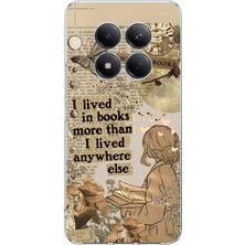 TechTree Redmi Note 15 Pro 5g Uyumlu Kitap Okuyan Kadın Retro Baskılı Silikon Kılıf