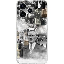 TechTree Oppo  Reno 15 - Reno 15F Uyumlu Mustafa Kemal Atatürk Kolaj Baskılı Silikon Kılıf