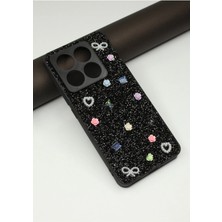 FoxPower Mi 14T Kılıf Taşlı Gül Desenli Silikon Kılıf