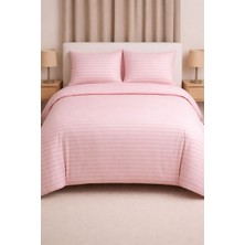 Ecem Home Pudra Çift Kişilik Pamuk Saten Nevresim Takımı