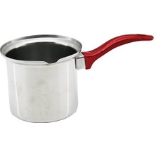 Nemere No-3  Çelik Cezve  Kırmızı Kulp (4887)