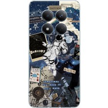 TechTree Redmi Note 15 Pro Plus Uyumlu Retro Astronot Tasarımlı Baskılı Silikon Kılıf
