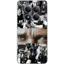 TechTree Redmi Note 15 Pro 4g Uyumlu Atatürk Renkli Kolaj Gözler Baskılı Silikon Kılıf