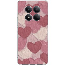 TechTree Redmi Note 15 Pro 4g Uyumlu Pastel Gül Kurusu ve Pembe Kalpli Baskılı Silikon Kılıf