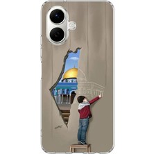 TechTree Infinix Smart 10 Uyumlu Mescid-I Aksa Duvar Baskılı Silikon Kılıf