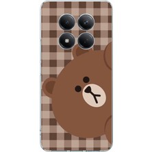 TechTree Redmi Note 15 Pro Plus Uyumlu Kahverengi Ayı Yan Tasarımlı Baskılı Silikon Kılıf