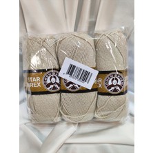 Ören Bayan Star Lurex Bej El Örgü Ipi (3 Adet) - Renk: 078Y