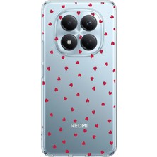 TechTree Redmi Note 15 Pro Plus Uyumlu Kırmızı Kalpler Tasarımlı Baskılı Silikon Kılıf