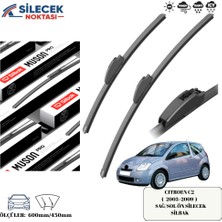 Citroen C2  ( 2003 > 2009 ) Araca Özel Ön Sağ-Sol Silecek Silbak  600MM/450MM SB2418U