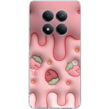 TechTree Redmi Note 15 Pro Plus Uyumlu Çilekli Pasta Baskılı Silikon Kılıf