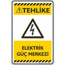 İsg Tabelam 25X35CM/DEKOTA/DIKKAT!ELEKTRIK Güç Merkezi