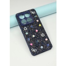 FoxPower Mi 14T Kılıf Taşlı Gül Desenli Silikon Kılıf