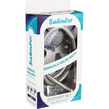 Toptancı Amca Mafsallı Duş Seti 3 Parça Krom Gümüş El Duşu Hortumu Banyo Aksesuarı Takımı Su Tasarruflu Başlığı