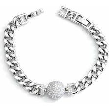 Brezza Lusso Jewelry Xpg Royal Taşlı Küre Detaylı Modern Kadın Bileklik