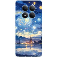 TechTree Redmi Note 15 Pro Plus Uyumlu Yıldızlı Gökyüzü ve Şehir Silüeti Baskılı Silikon Kılıf