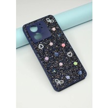 FoxPower Mi 13T / 13T Pro Kılıf Taşlı Gül Desenli Silikon Kılıf