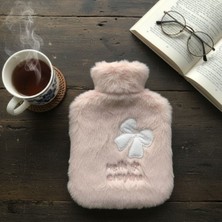 Nemere Hello Everyone Yazılı Kurdeleli Pembe Peluş Sıcak Su Torbası 1 Lt – Yumuşak Kılıf, Uzun S�