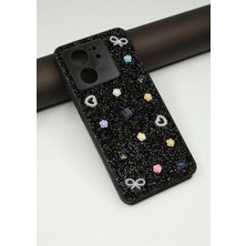 FoxPower Mi 13T / 13T Pro Kılıf Taşlı Gül Desenli Silikon Kılıf