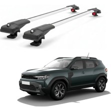 Cross Oto Aksesuarları Renault Duster 2024-2026 için Ara Atkı Tavan Barı , Araca Özel , Kilitlenebilir Araç Üstü Ekipman Taşıma Barı (2 Adet)