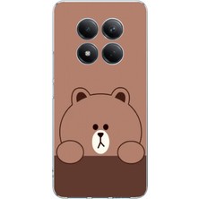 TechTree Redmi Note 15 Pro 4g Uyumlu Kahverengi Ayı Tasarımlı Baskılı Silikon Kılıf