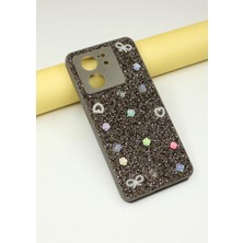 FoxPower Mi 13T / 13T Pro Kılıf Taşlı Gül Desenli Silikon Kılıf