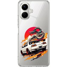 TechTree Infinix Smart 10 Uyumlu Gtr Güneş Ejderha Tasarımlı Baskılı Silikon Kılıf