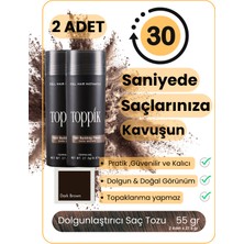 Topik Ms Saç Dolgunlaştırıcı 2 Adet Saç Fiberi Saç Tozu – Koyu Kahverengi