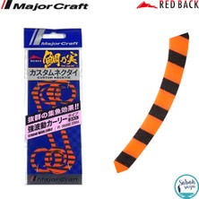 Major Craft Rb Sw Curly Tai Rubber Necktie #05 Orange Zebra (2 Adet)