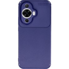 Eco Port Huawei Nova 12S Kılıf Auto Focus Karbon Kapak - Lacivert