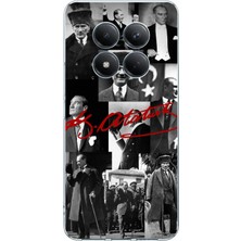 TechTree Redmi Note 15 Pro 4g Uyumlu Kırmızı Mustafa Kemal Atatürk Imza Baskılı Silikon Kılıf