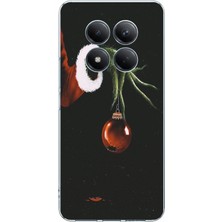 TechTree Redmi Note 15 Pro Plus Uyumlu Grinch Yeşil El ve Kırmızı Yılbaşı Topu Baskılı Silikon Kılıf