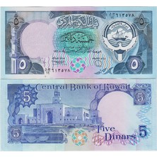 Banknoting Kuveyt 5 Dinar 1968