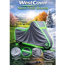 WestCover  Mondial 125 Strada Uyumlu (Neon Fitilli-Yeşil) Su Geçirmez Motorsiklet Brandası