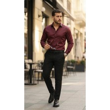 Pazarcan Erkek Saten Klasik Gömlek