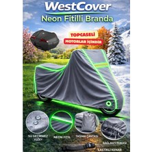 WestCover  Revolt Rt3  Topcaseli (Neon Fitilli-Yeşil) Su Geçirmez Motorsiklet Brandası